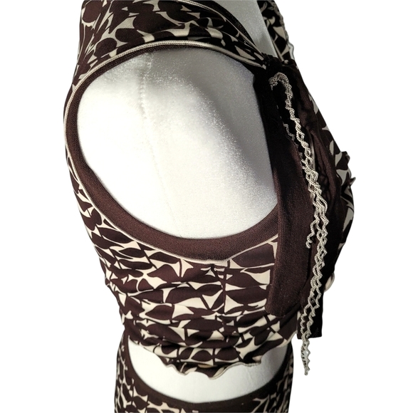 Max Studio Boho Convertible Crop Top and Asymmetrical Midi Skirt Medium - Picture 4 of 16